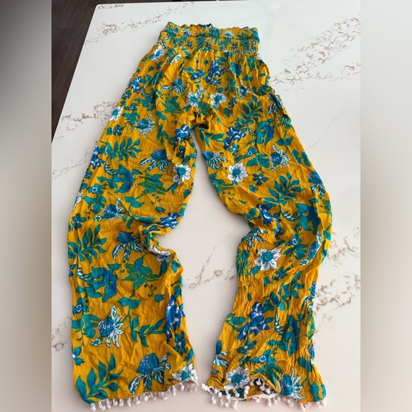 World market Floral Bottoms in Yellow and Blue - Picture 1 of 2